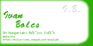 ivan bolcs business card